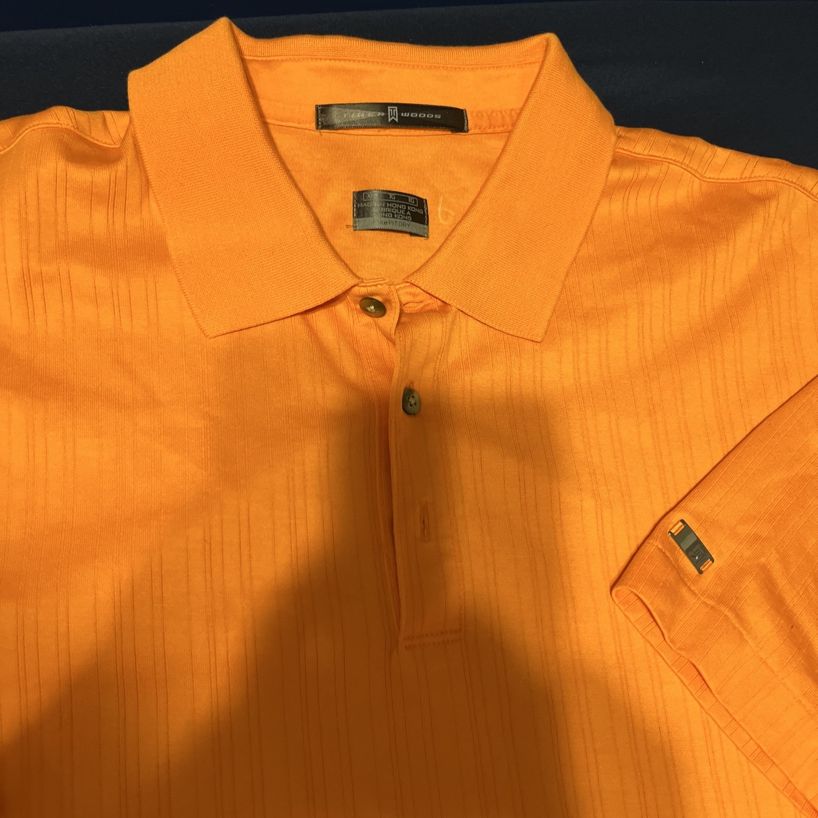 Nike Polo Golf Shirt Mens Orange Xl Tiger Woods Collection